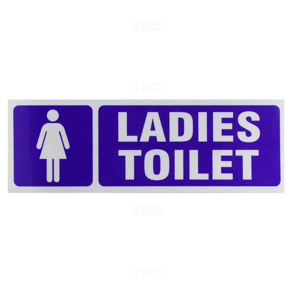 SignageShop 12 in. x 4 in. Ladies Toilet Board Stock Sign