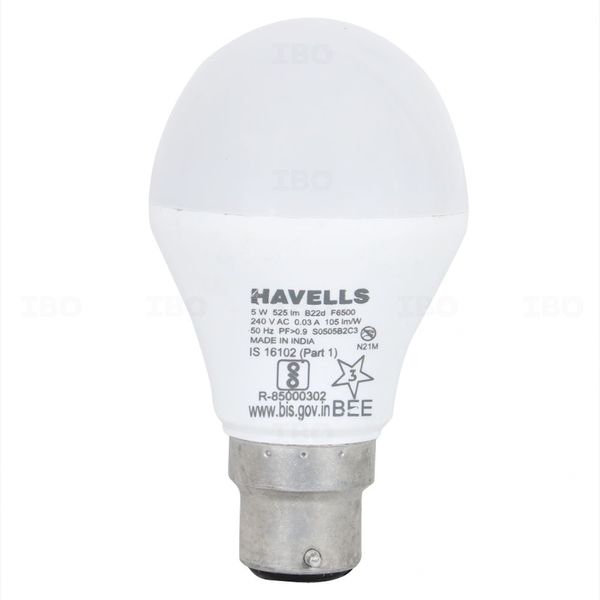 Buy Havells Adore 5 W B22 Cool Day Light LED Bulb on IBO