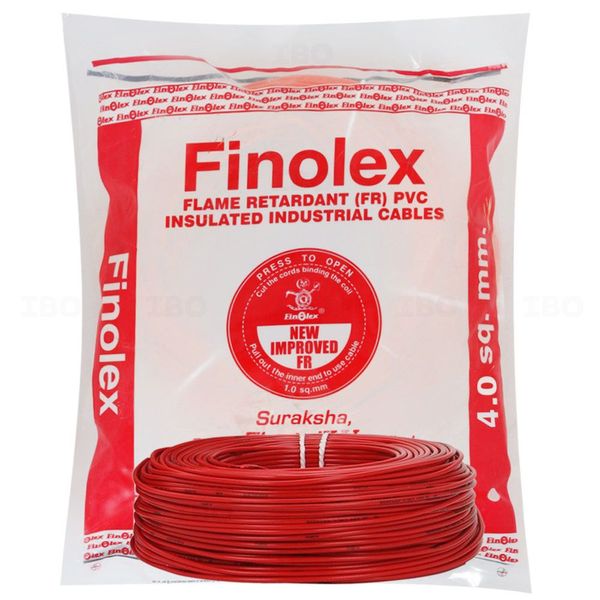 Finolex FR EW Project length 4 sq mm Red 180 m FR PVC Insulated Wire