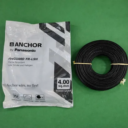 Anchor FRLS-H 4 sq mm Black 180 m FR PVC Insulated Wire Anchor FRLS-H 4 sq mm Black 180 m FR PVC Insulated Wire