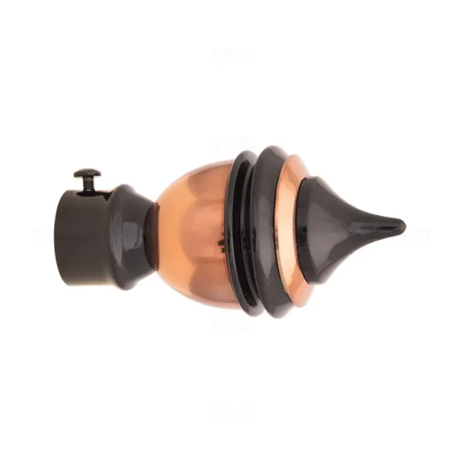 Apace  575BKRSGDAPOBR Rose Gold Curtain Finial