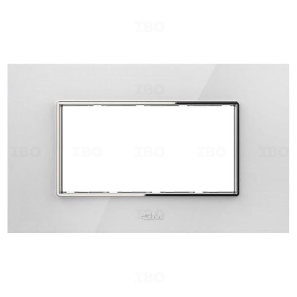 GM Casaviva 4 Module Glossy White Switch Board Plate