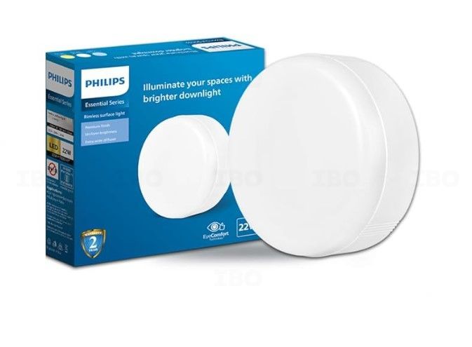Philips 22W 6000K Round Rimless Surface LED Panel Light