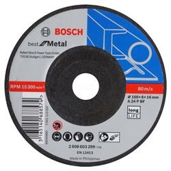 Bosch 2608603299 100x6x16mm Metal Grinding Wheel