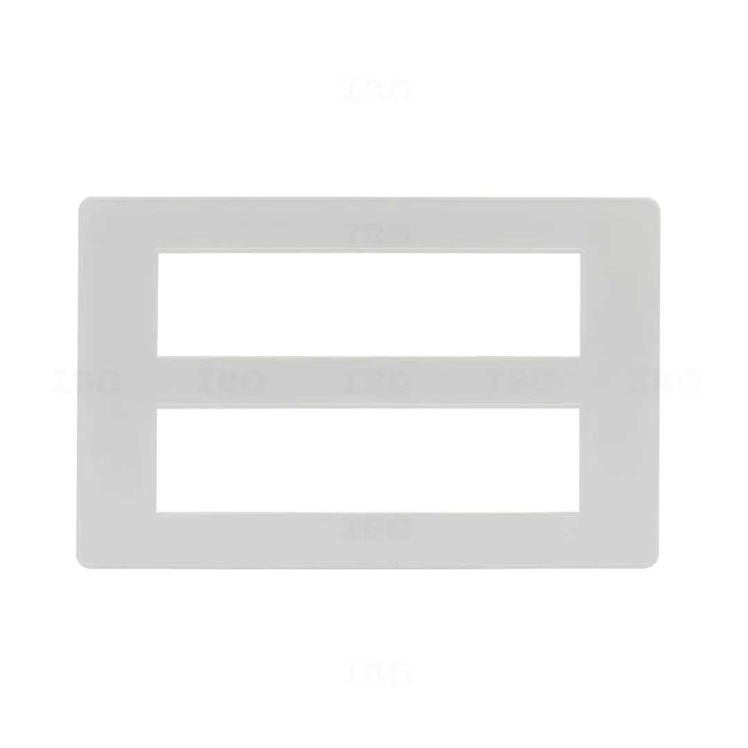 L&T enGem 16 Module Glossy White Switch Board Plate