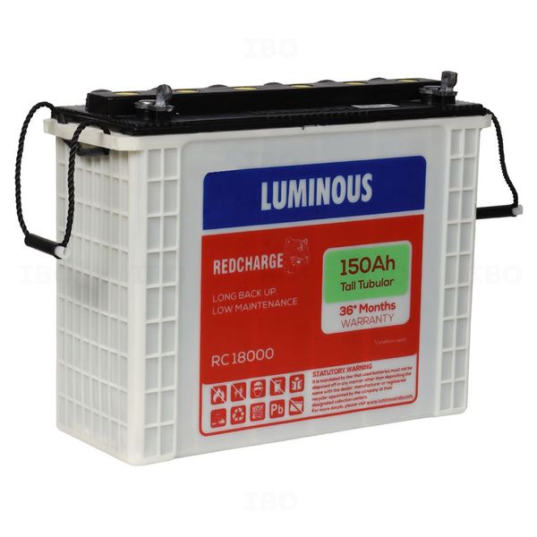 Luminous Red Charge 150 Ah Tubular Battery on IBO.com & Store Best Price. Genuine Products | Quick Delivery | on Delivery