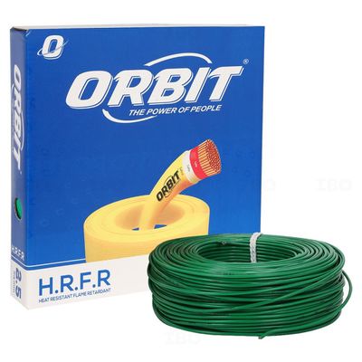 Orbit FR 2.5 sq mm Green 90 m FR PVC Insulated Wire