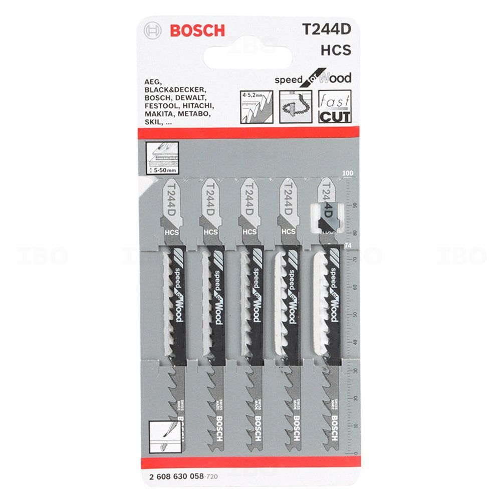 Bosch 2608630058 T 244D 5 pcs Jig Saw Blade