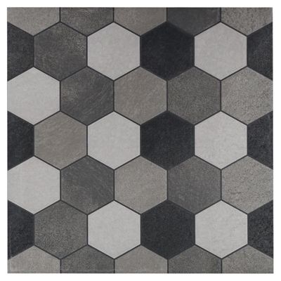 Somany Durastone Hexon Grey Textured 400 mm x 400 mm Vitrified Parking Tile
