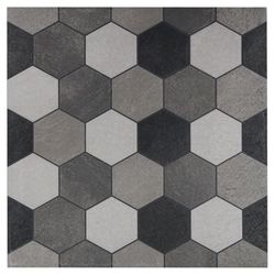 Somany Durastone Hexon Grey Textured 400 mm x 400 mm Vitrified Parking Tile