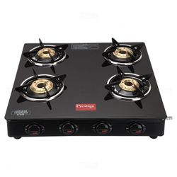 Prestige Magic Stainless Steel & Toughened Glass Gas Stove with Manual Ignition
