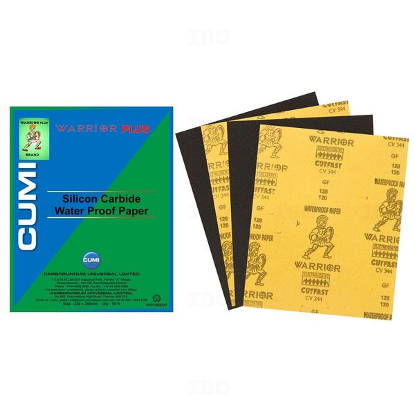 Cumi Warrior Plus CV571 230x280mm 180 Grit Wet & Dry Paper Sheet
