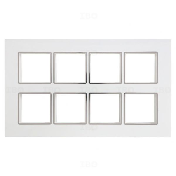 Anchor Penta Modular 16 Module Glossy White- Silver Chrome Switch Board Plate Anchor Penta Modular 16 Module Glossy White- Silver Chrome Switch Board Plate