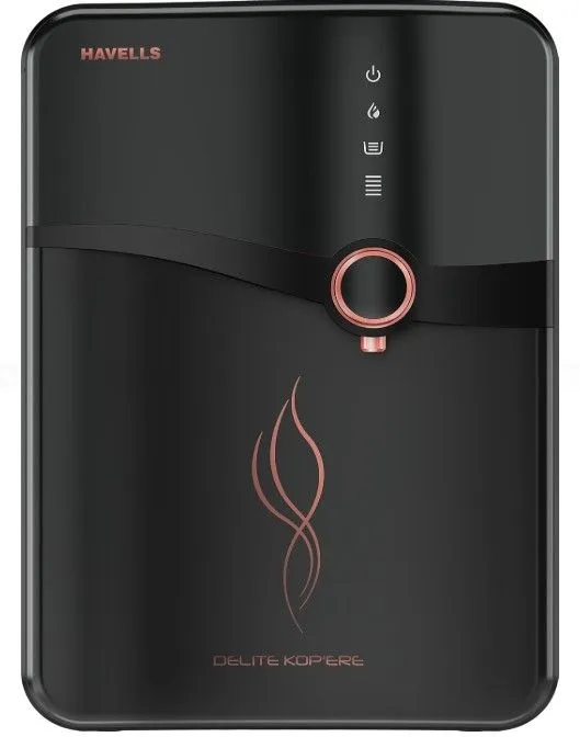 Havells Delite Kopere, 6.5 L, RO + UV Water Purifier, Suitable for All - Borewell, Tanker, Municipality Water (White)