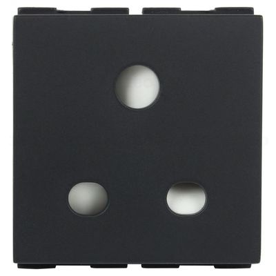 GM FourFive Grey 3 pin 10 A 1 Module Socket GM FourFive Grey 3 pin 10 A 1 Module Socket