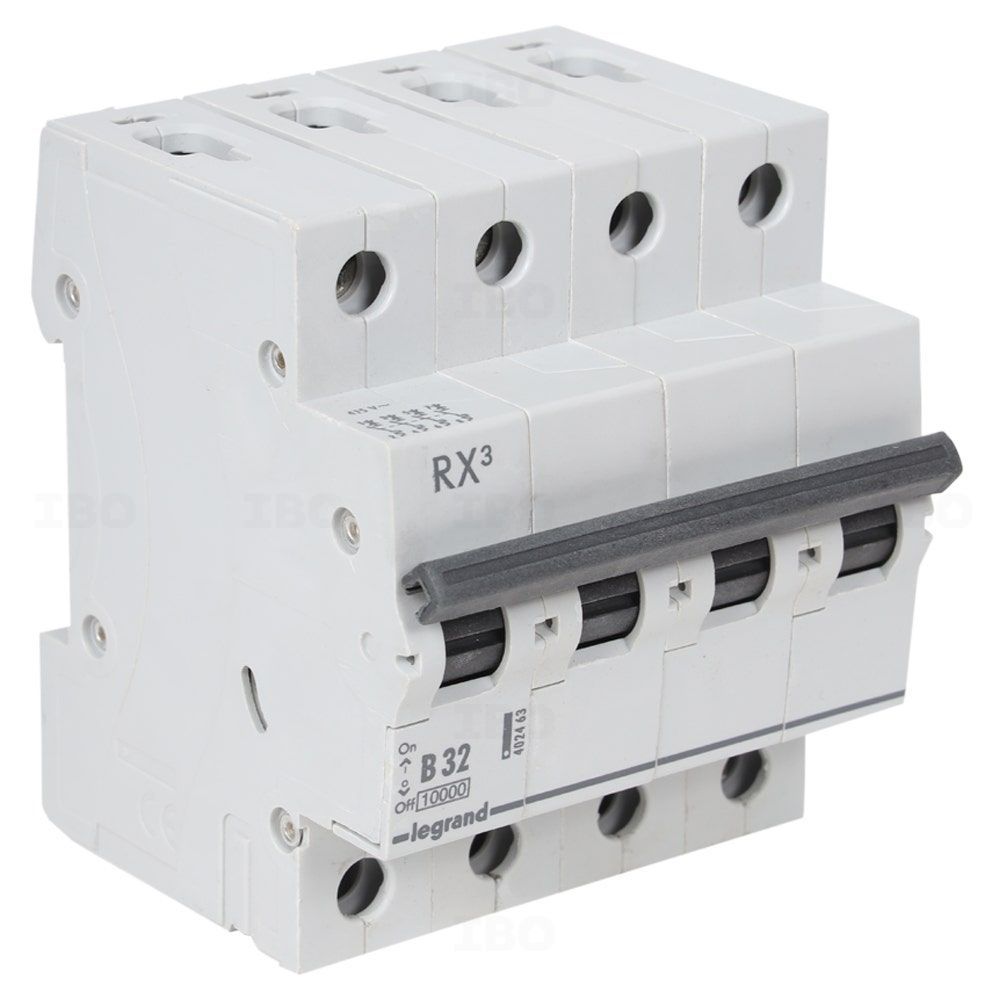 Legrand RX3 Four Pole 32 A B Curve MCB