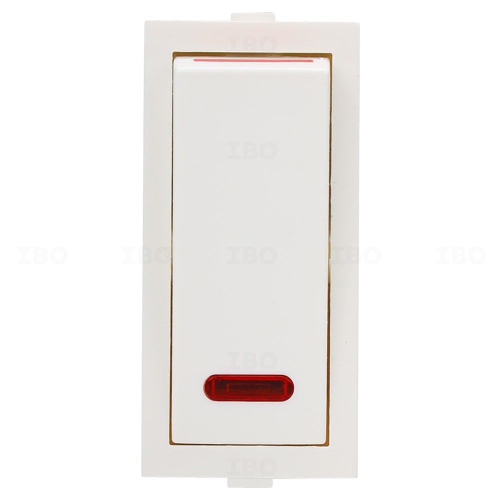 GreatWhite Fiana White 1 Way 20 A Modular Switch GreatWhite Fiana White 1 Way 20 A Modular Switch