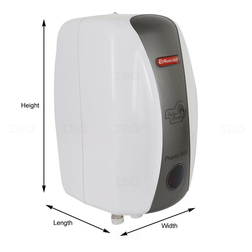 Buy Racold Pronto Stylo 3 L Vertical Instant Geyser on IBO.com u0026 Store @  Best Price. Genuine Products | Quick Delivery | Pay on Delivery