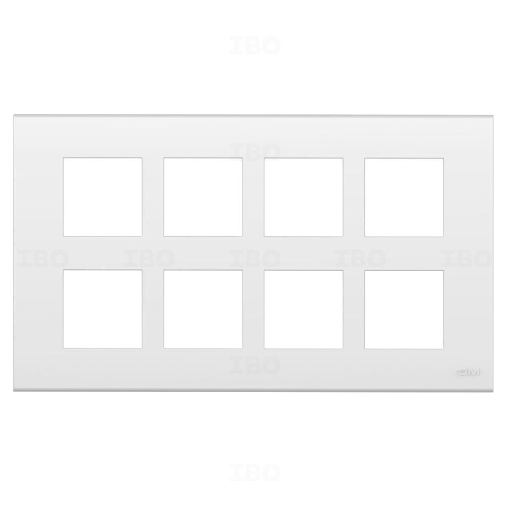 GM FourFive Casablanca 16 Module Semi-Glossy White Switch Board Plate GM FourFive Casablanca 16 Module Semi-Glossy White Switch Board Plate