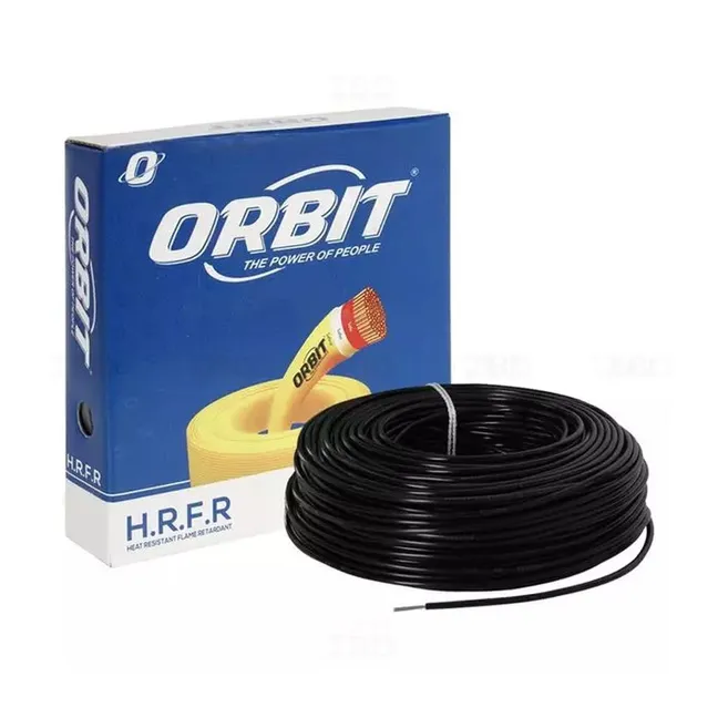 Orbit FR 2.5 sq mm Black 100 m FR PVC Insulated Wire