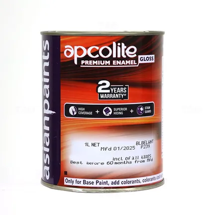 Asian Paints Apcolite Premium - Gloss 1 L Blue Bell White Enamel-Color Asian Paints Apcolite Premium - Gloss 1 L Blue Bell White Enamel-Color