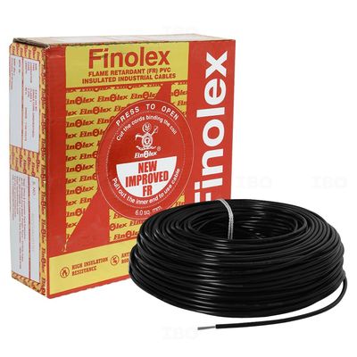 Finolex Gold 6 sq mm Black 90 m FR PVC Insulated Wire