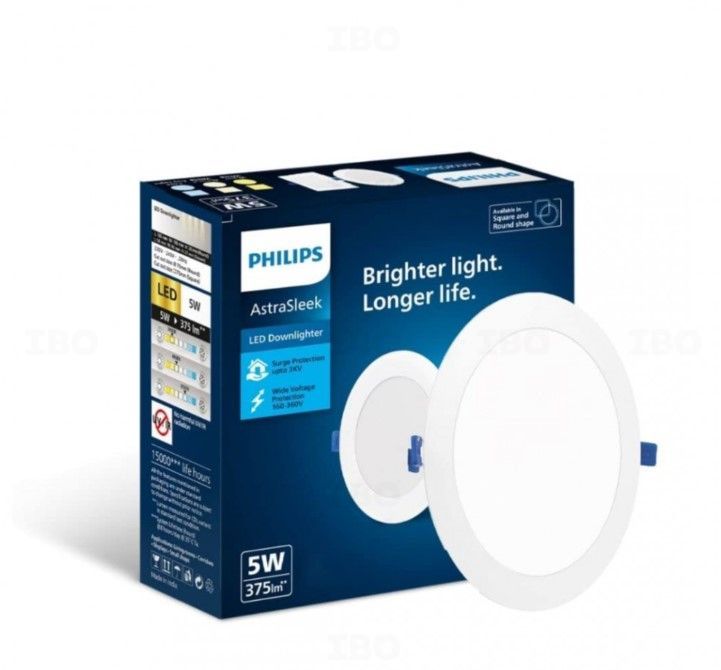 Philips 5W 3000K Round Astra Sleek Concealed LED Panel Light