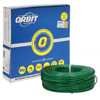 Orbit FR 4 sq mm Green 90 m FR PVC Insulated Wire
