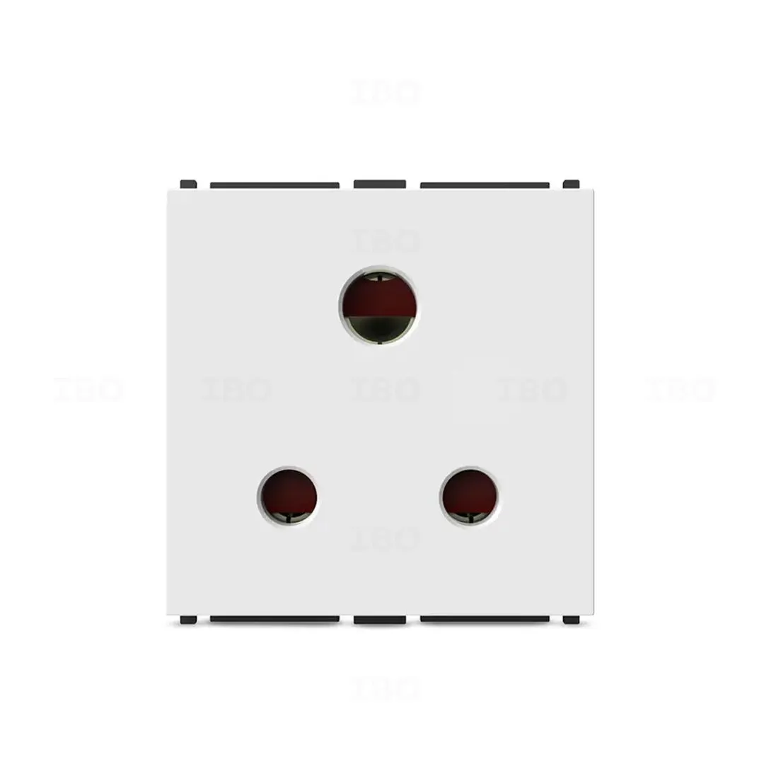 Goldmedal Air Absolute White 3 pin 10 A 2 Module Socket Goldmedal Air Absolute White 3 pin 10 A 2 Module Socket