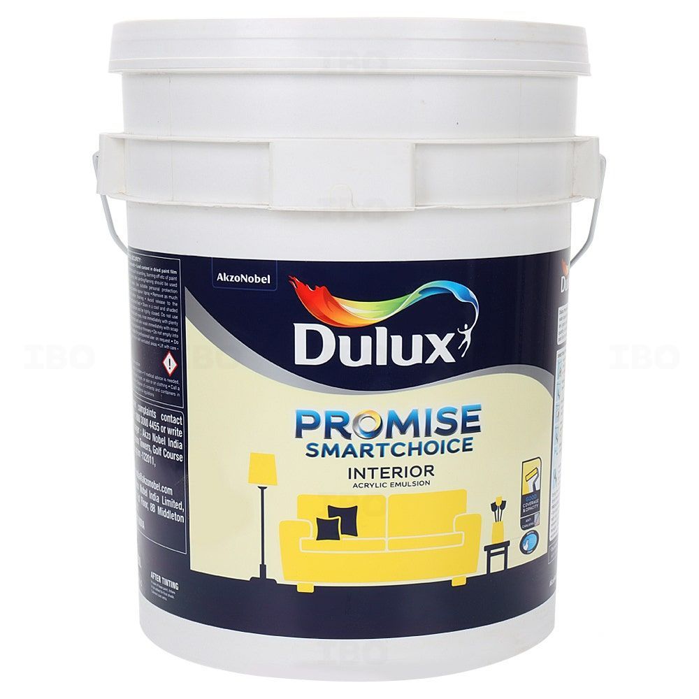 Dulux Paints Promise SmartChoice 20 L BR White Interior Emulsion - Base