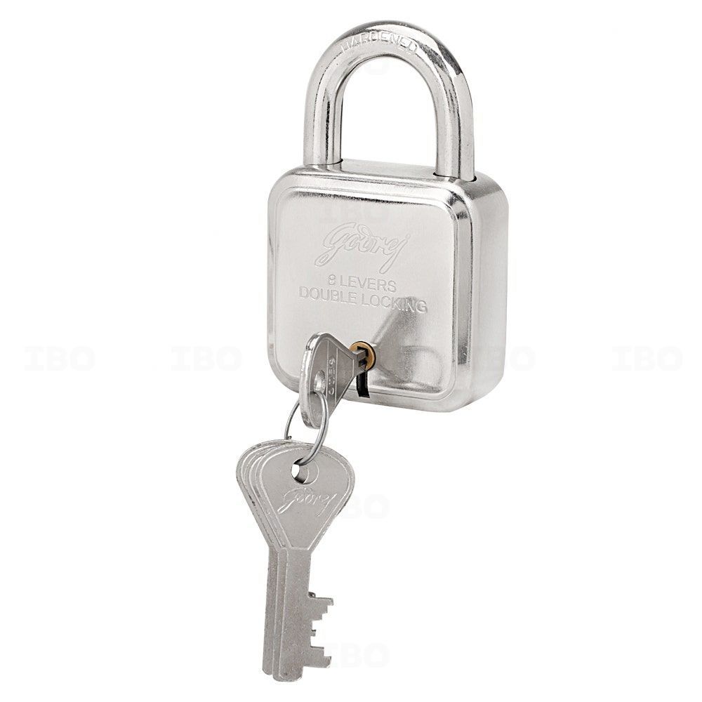 Godrej 8154 Square 8 levers 4 keys MS Padlock