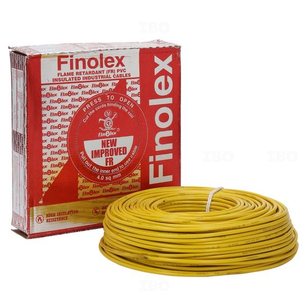 Finolex Silver 4 sq mm Yellow 90 m FR PVC Insulated Wire Finolex Silver 4 sq mm Yellow 90 m FR PVC Insulated Wire