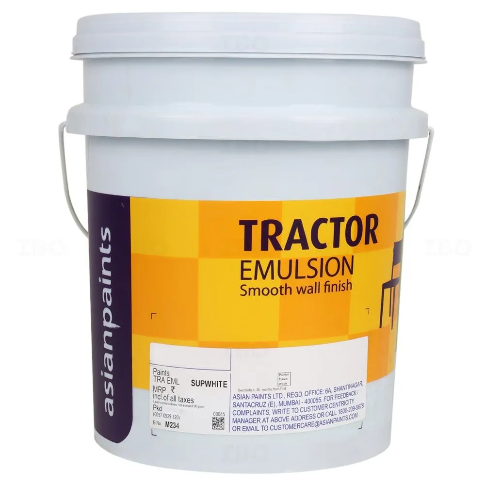 Asian Paints Tractor 20 L White Interior Emulsion - Color Asian Paints Tractor 20 L White Interior Emulsion - Color