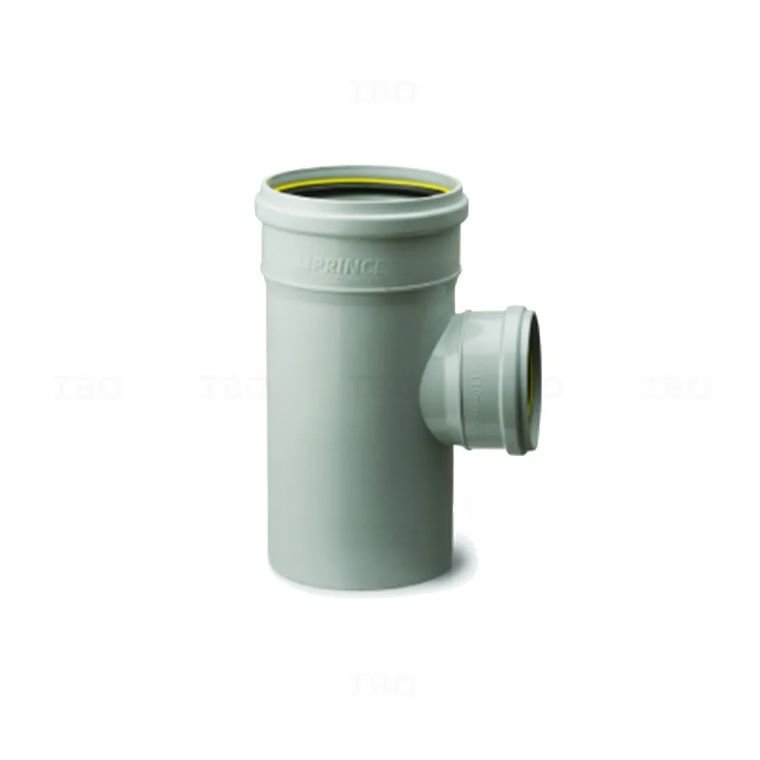 Prince Ultrafit (RR) 4 x 2 1/2 in. (110 x 75 mm) Reducer Tee SWR Fitting Prince Ultrafit (RR) 4 x 2 1/2 in. (110 x 75 mm) Reducer Tee SWR Fitting