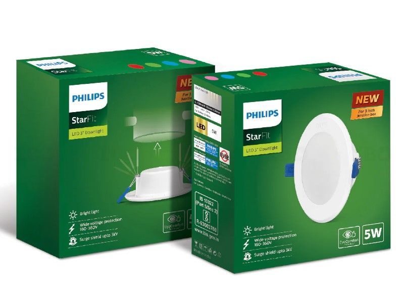 Philips 5W 3000K Round Star Fit LED Downlighter