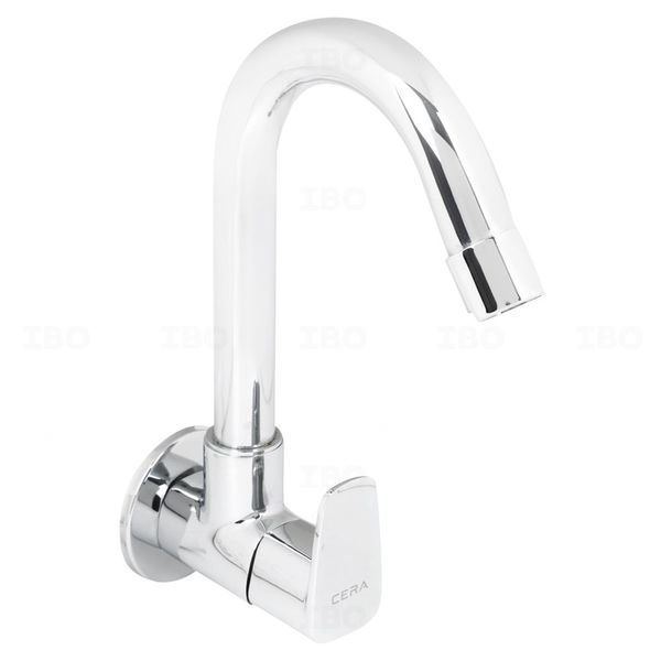 Cera Wall Mounted Chrome Sink Tap