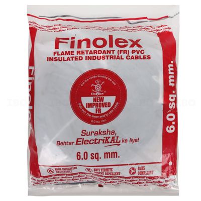 Finolex FR Project Pack 6 sq mm Black 180 m FR PVC Insulated Wire Finolex FR Project Pack 6 sq mm Black 180 m FR PVC Insulated Wire