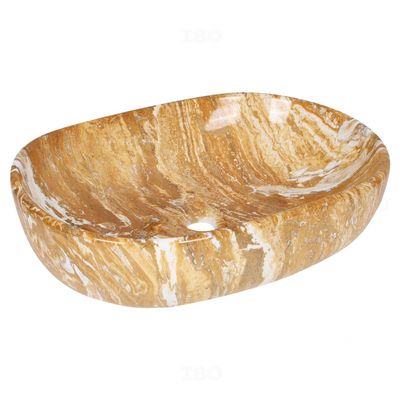 Brizzio 600 mm x420 mm x 145 mm Mud Marble Table Top Basin Brizzio 600 mm x420 mm x 145 mm Mud Marble Table Top Basin