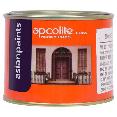 Asian Paints Apcolite Premium - Gloss 50 ml Black Enamel-Color