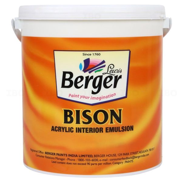 Berger Paints Bison 3.6 L Yellow Base Interior Emulsion - Base Berger Paints Bison 3.6 L Yellow Base Interior Emulsion - Base