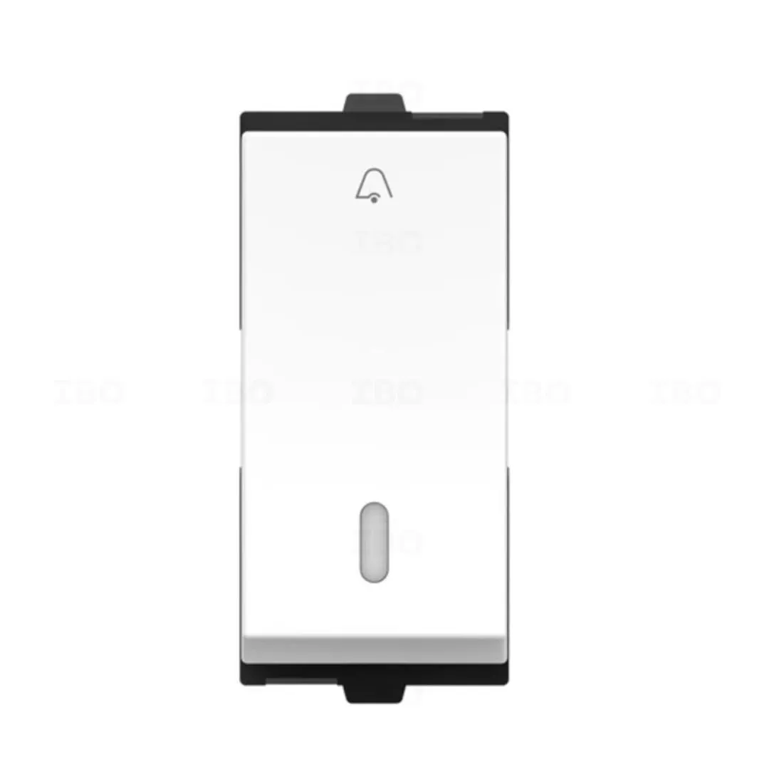 GM G-Nine Genia Glossy White Bell Push 6 A Modular Switch