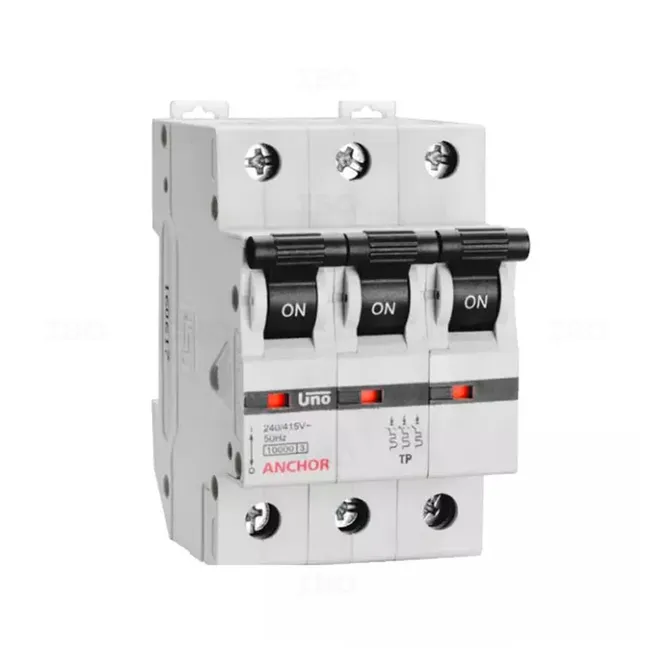 Anchor Uno Triple Pole 63 A C Curve MCB