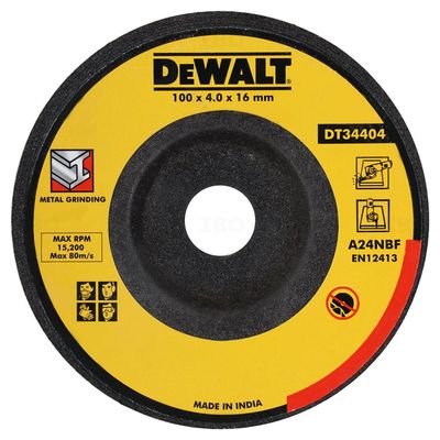 Dewalt Dt34404 100x4x16mm Metal Grinding Wheel