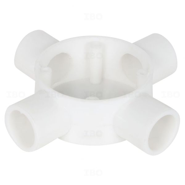 Superflex 19 mm PVC Circular Box - Intersection 4 Way