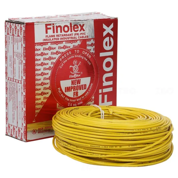 Finolex Silver 2.5 sq mm Yellow 90 m FR PVC Insulated Wire Finolex Silver 2.5 sq mm Yellow 90 m FR PVC Insulated Wire