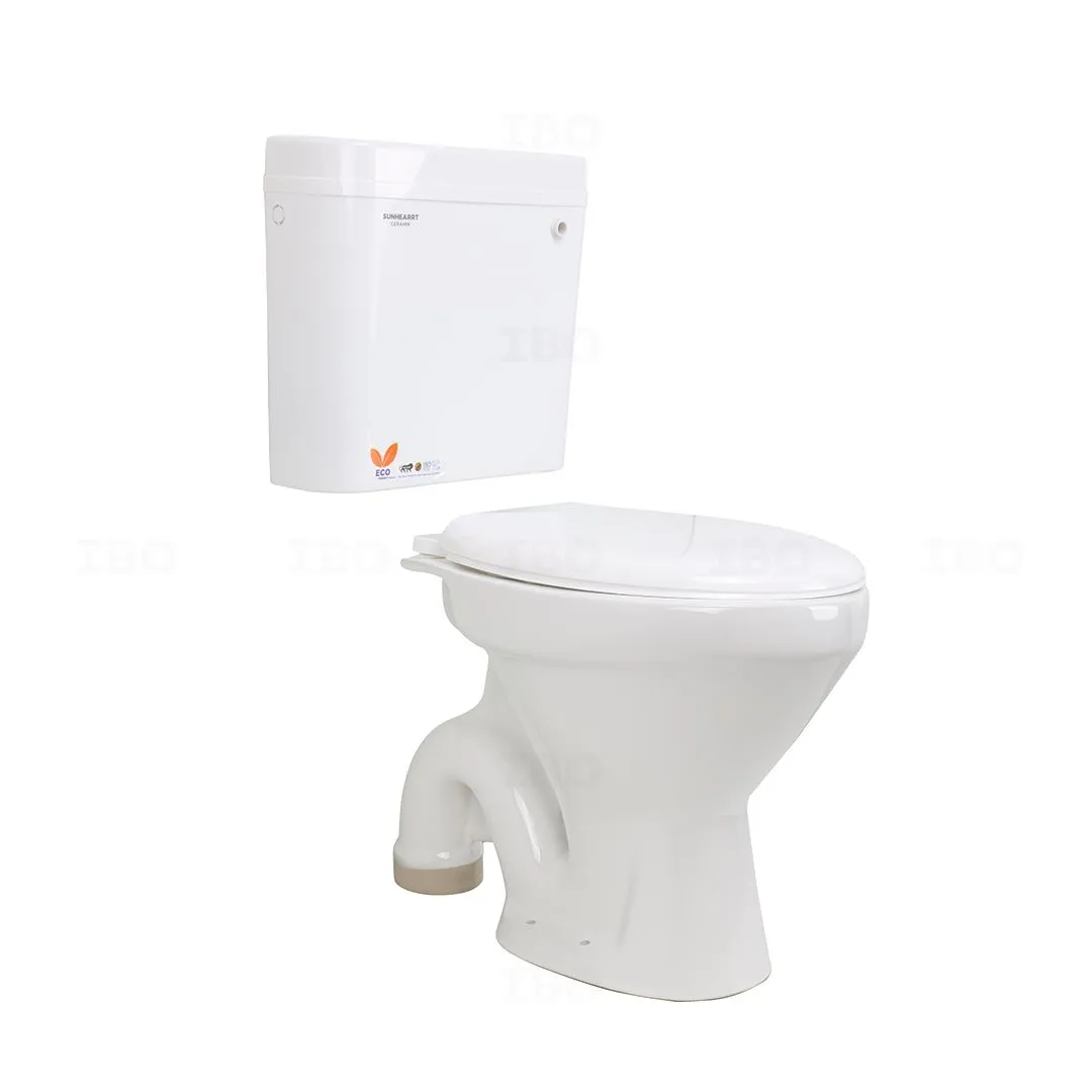 Sunhearrt Combo 220 mm Two Pc Toilet With Flush Tank & Seat Cover Sunhearrt Combo 220 mm Two Pc Toilet With Flush Tank & Seat Cover