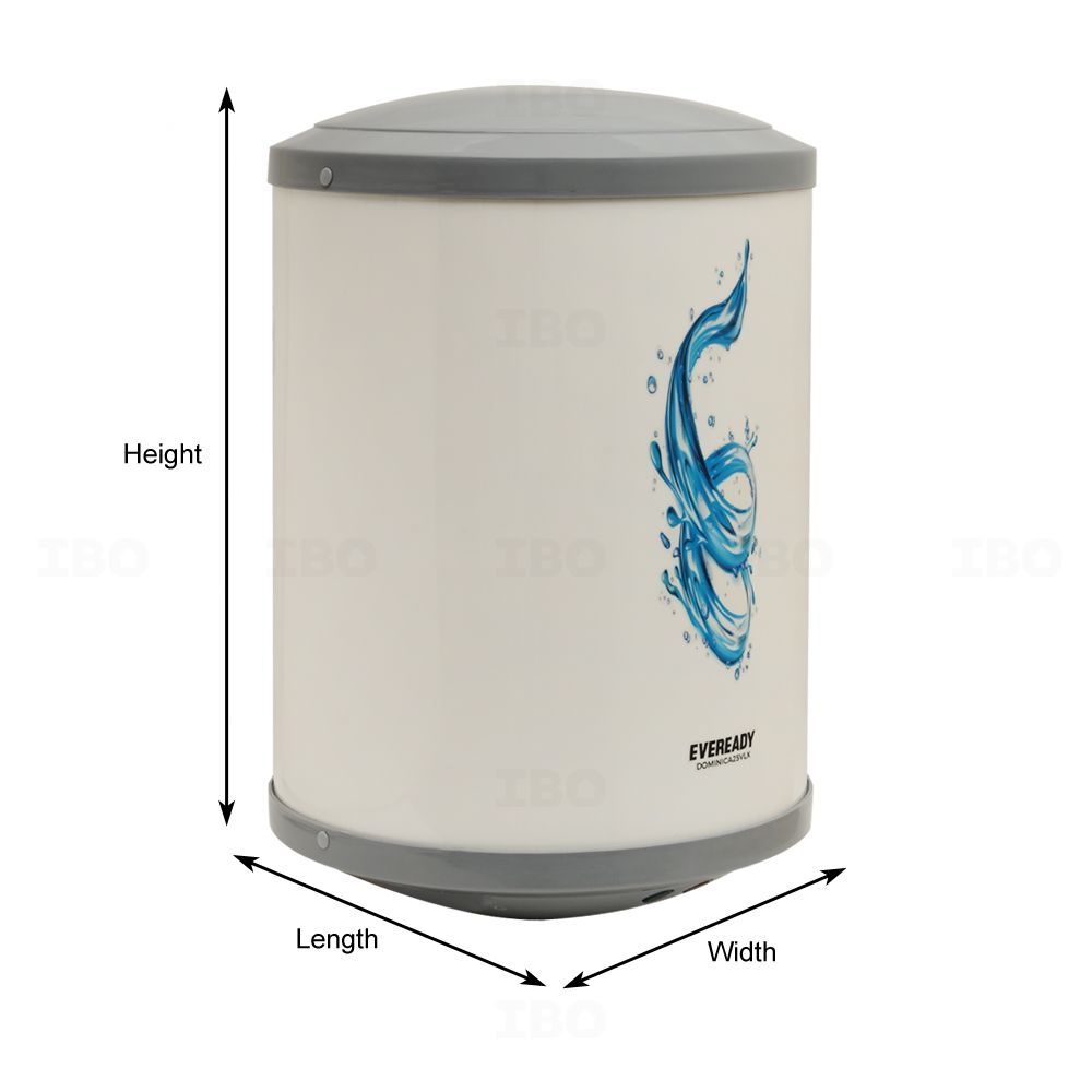 Buy Eveready Dominica 5 Star 25 L Vertical 2000 W Storage Geyser on IBO.com  u0026 Store @ Best Price. Genuine Products | Quick Delivery | Pay on Delivery