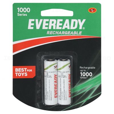 Eveready Ultima 1000 Series AA 1.2 V Pack of 2 Rechargeable Battery