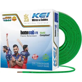KEI Homecab- FR 1 sq mm Green 90 m FR PVC Insulated Wire