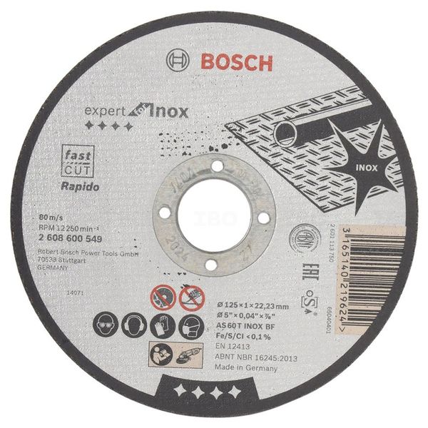 Bosch 2608600549 125x1x22.23mm Metal Cutting Wheel
